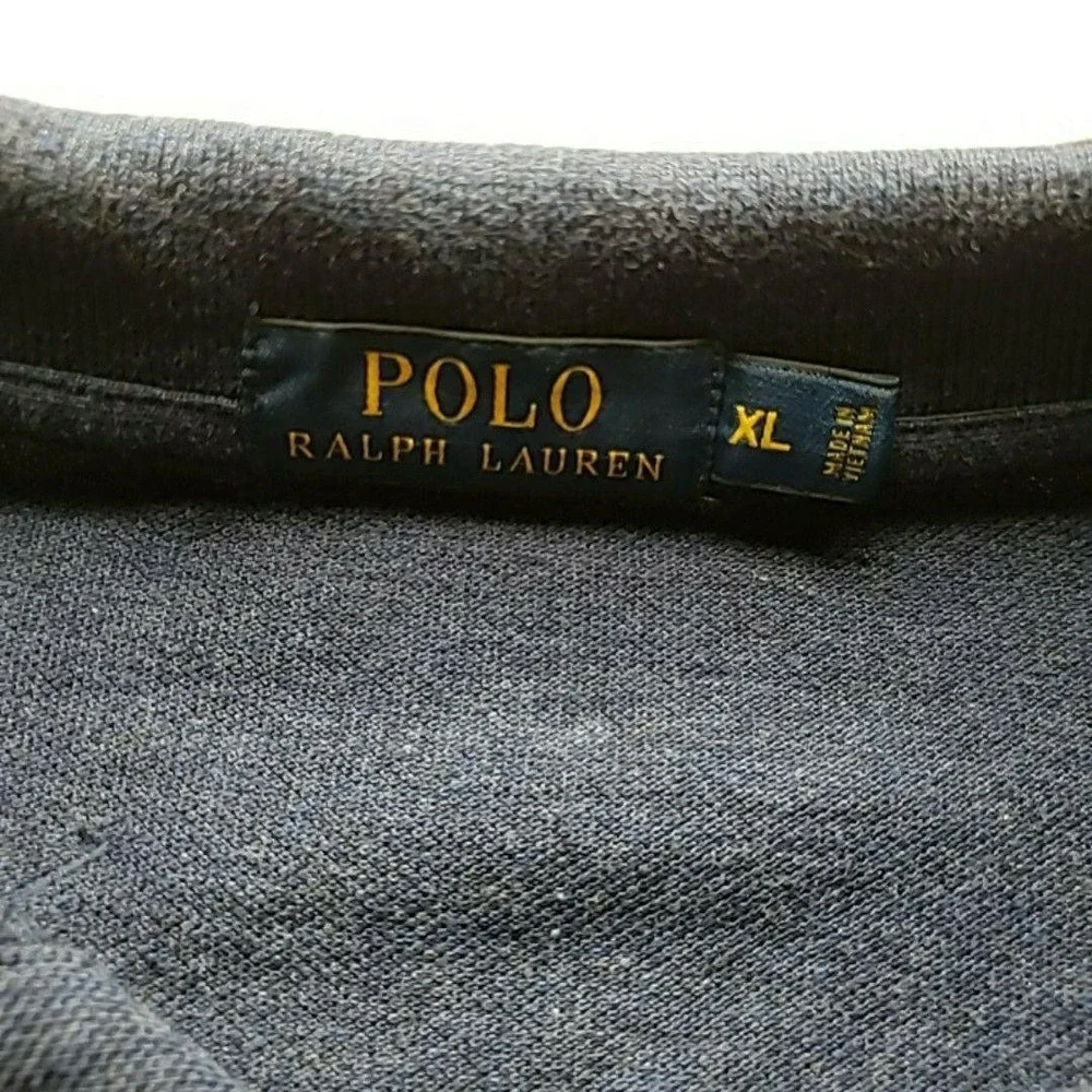 Polo Ralph Lauren Polo Shirt Mens XL Blue Short Sleeve Cotton Knit Logo Top